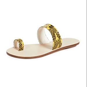 Tibi Cedric Snakeskin Sandal